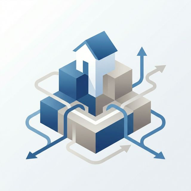 Geometric solid foundation illustration representing reliability and options